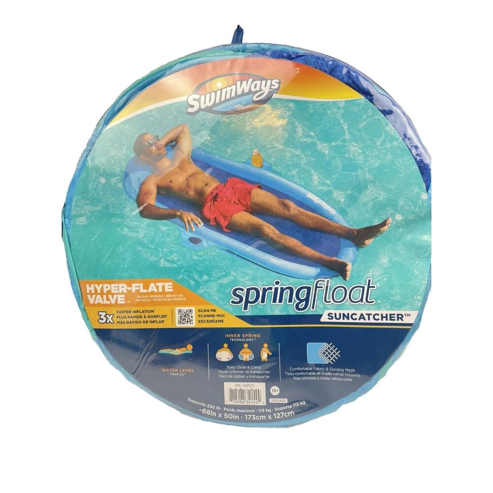 SwimWays HYPER-FLATE VALVE SPRINGFLOAT  SUNCATCHER ADULT 250 Lb